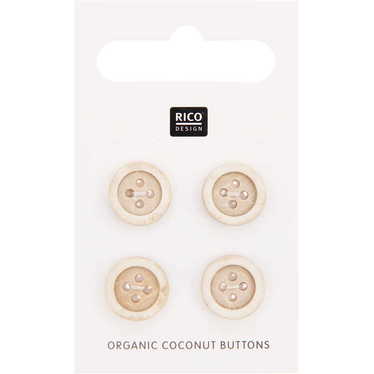 Boutons de Noix de Coco 4 pcs 12mm